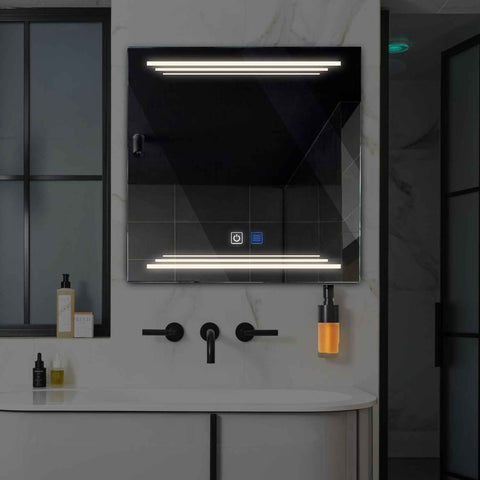 Oglinda LED Patrata, Touch LED, Dimare, Dezaburire, LED 4000K Neutru - Gama Salono Model 7