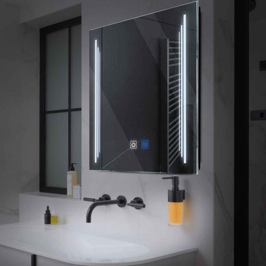 Oglinda LED Patrata, Touch LED, Dimare, Dezaburire, LED 6000K Rece - Gama Salono Model 8