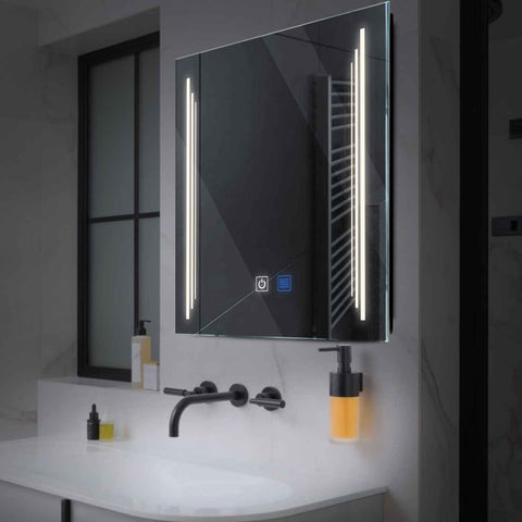 Oglinda LED Patrata, Touch LED, Dimare, Dezaburire, LED 4000K Neutru - Gama Salono Model 8