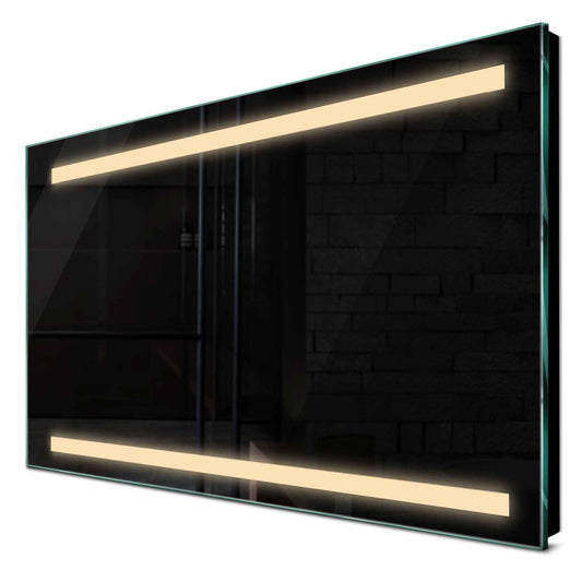 Oglinda LED orizontala cu lumina LED calda Gama Salono Model 4 fara butoane - Reyze