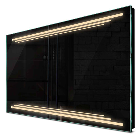 Oglinda LED orizontala cu lumina LED calda Gama Salono Model 7 fara butoane - Reyze