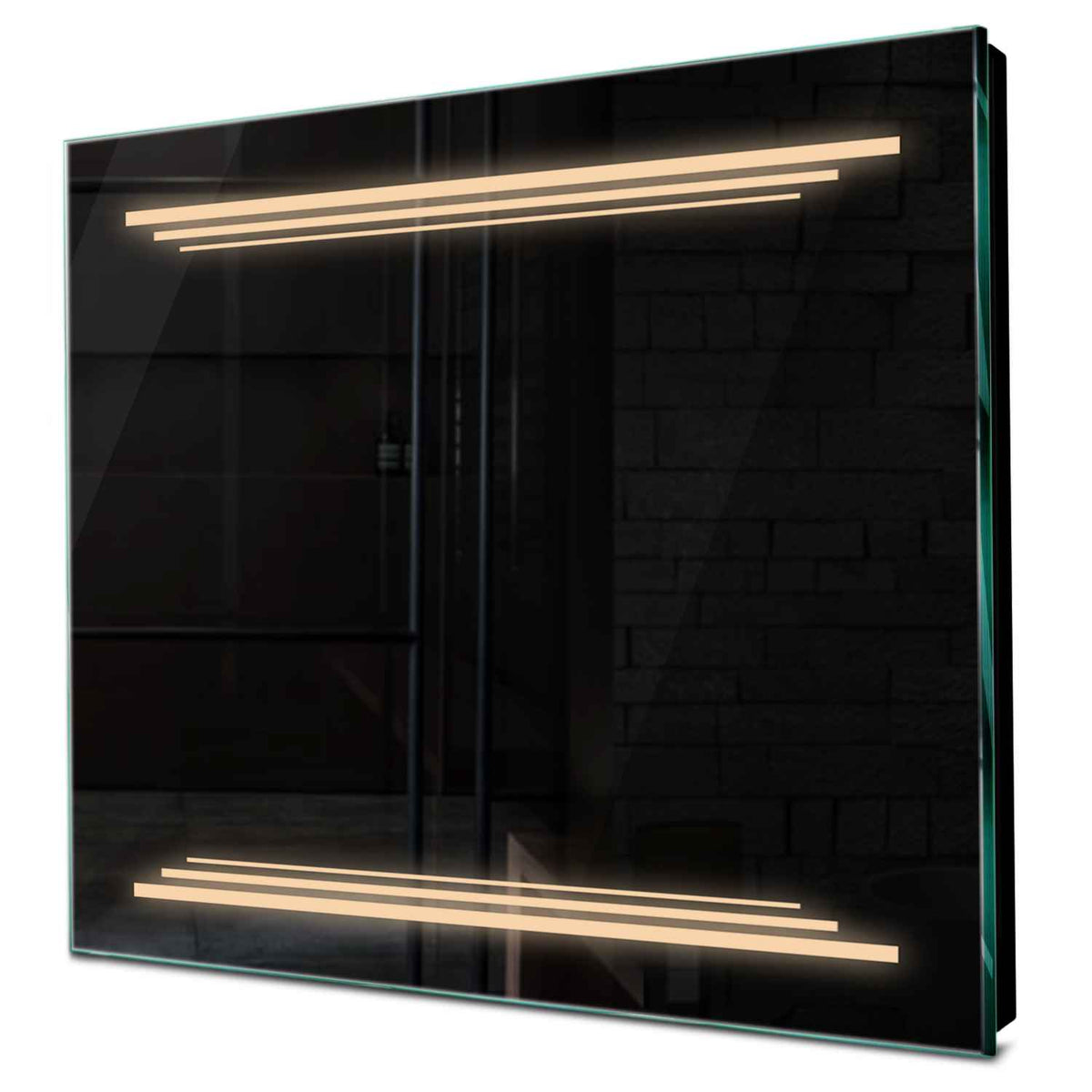 Oglinda LED patrata cu lumina LED calda Gama Salono Model 7 fara butoane - Reyze