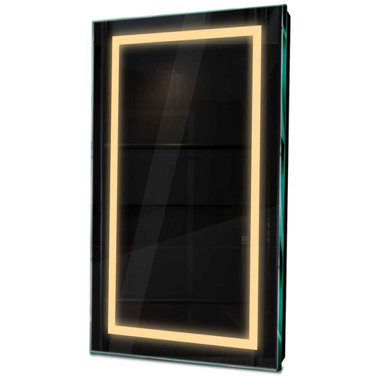 Oglinda LED verticala cu lumina LED calda Gama Salono Model 1 fara butoane - Reyze