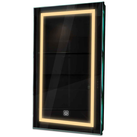 Oglinda LED verticala 50x100 cm cu lumina LED calda Gama Salono Model 1 cu buton touch - Reyze