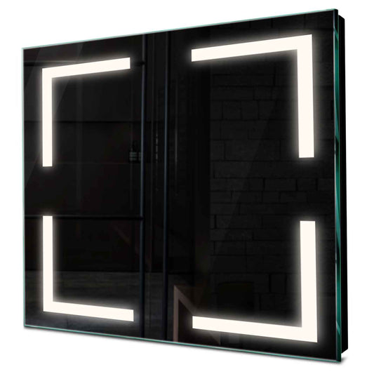 Oglinda LED patrata cu lumina LED neutra Gama Salono Model 2 fara butoane - Reyze