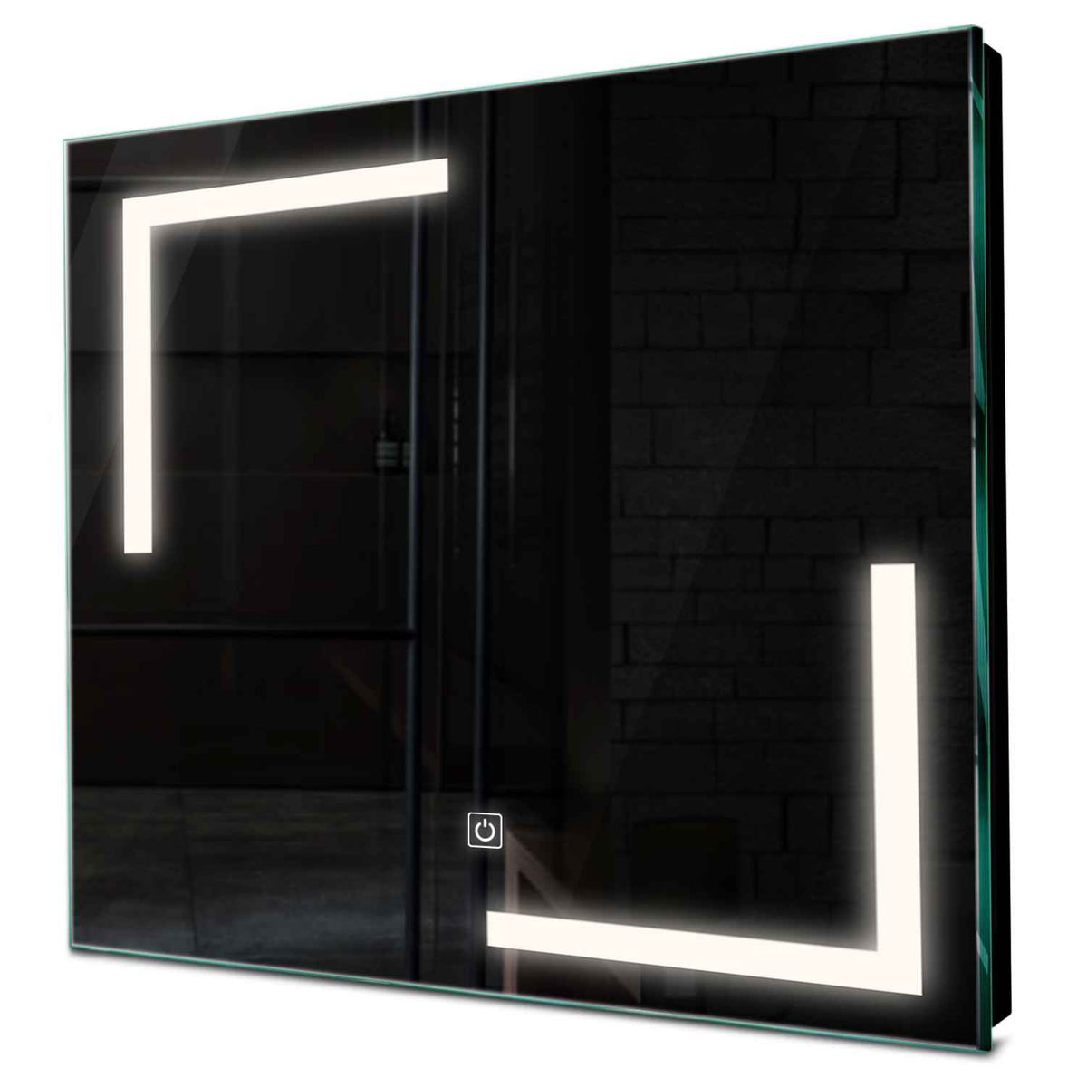 Oglinda LED patrata cu lumina LED neutra Gama Salono Model 3 cu buton touch - Reyze