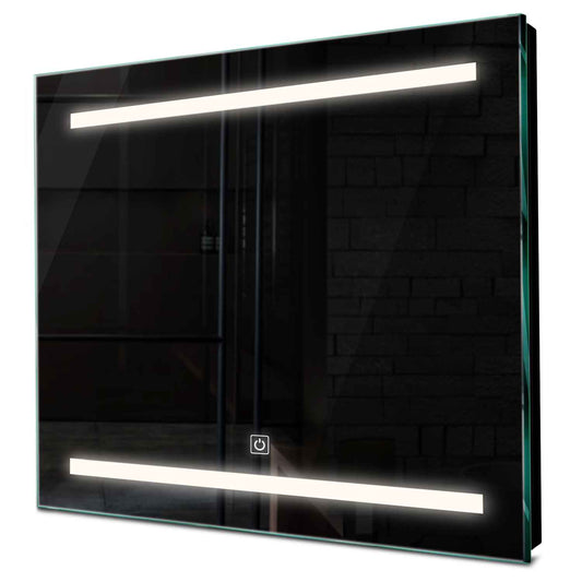 Oglinda LED patrata cu lumina LED neutra Gama Salono Model 4 cu buton touch - Reyze
