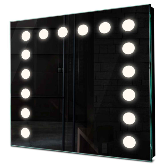 Oglinda LED patrata cu lumina LED neutra Gama Salono Model 6 fara butoane - Reyze