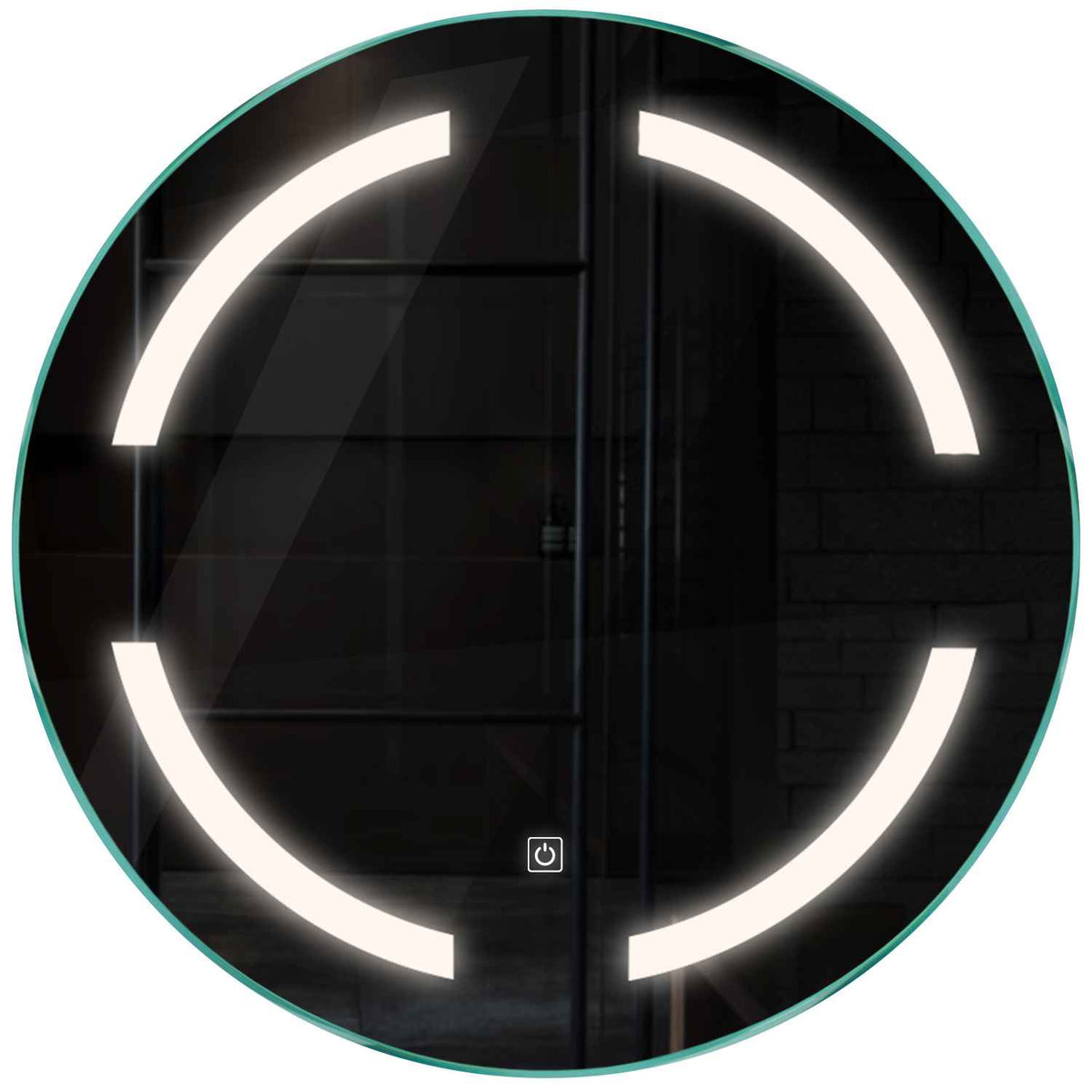 Oglinda LED rotunda cu lumina LED neutra Gama Salono Model 2 cu buton touch - Reyze