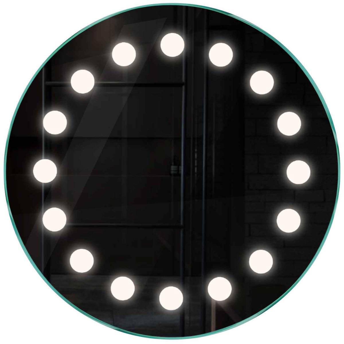 Oglinda LED rotunda cu lumina LED neutra Gama Salono Model 6 fara butoane - Reyze
