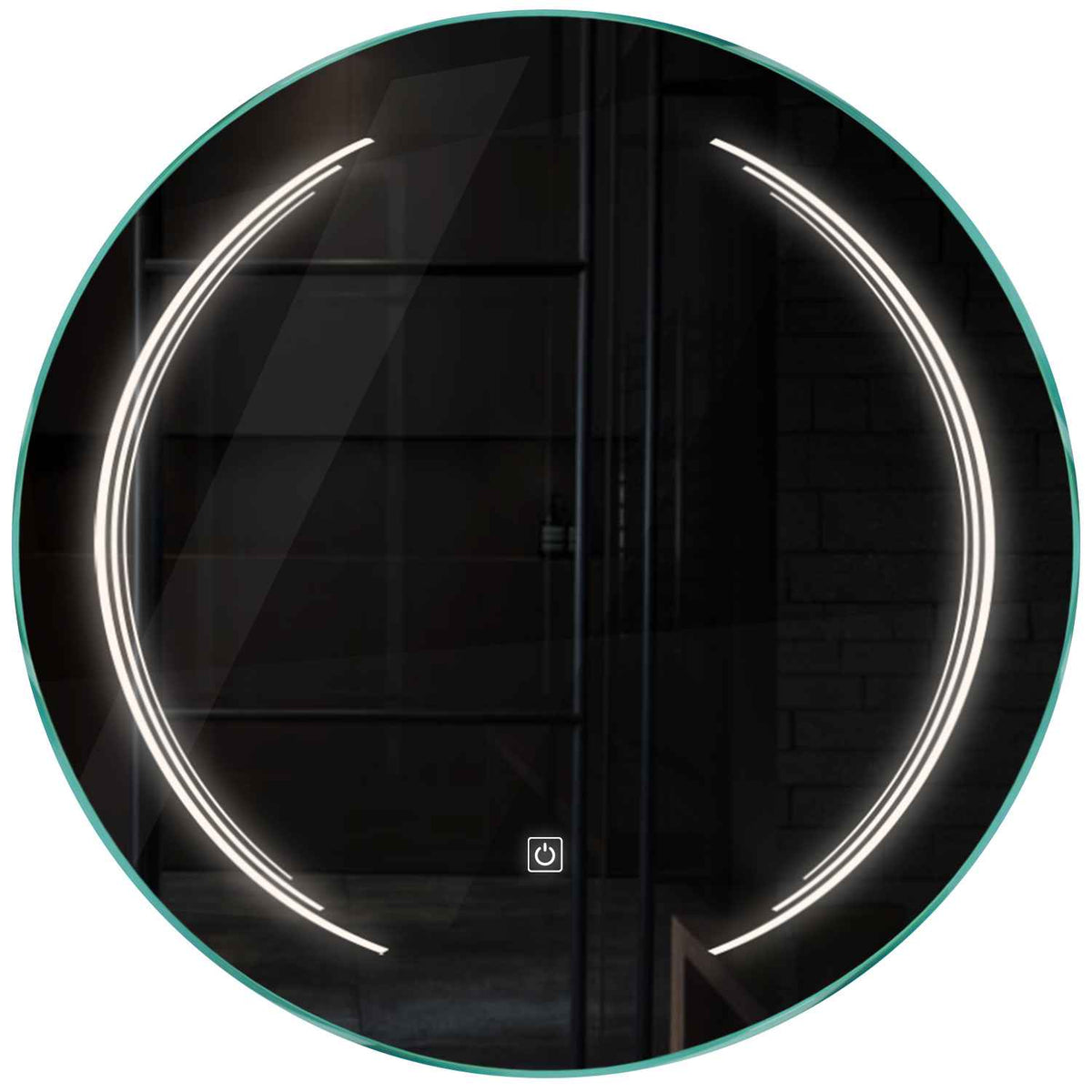 Oglinda LED rotunda cu lumina LED neutra Gama Salono Model 8 cu buton touch - Reyze