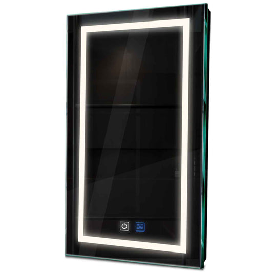 Oglinda LED verticala cu lumina LED neutra Gama Salono Model 1 cu butoane touch si dezaburire - Reyze