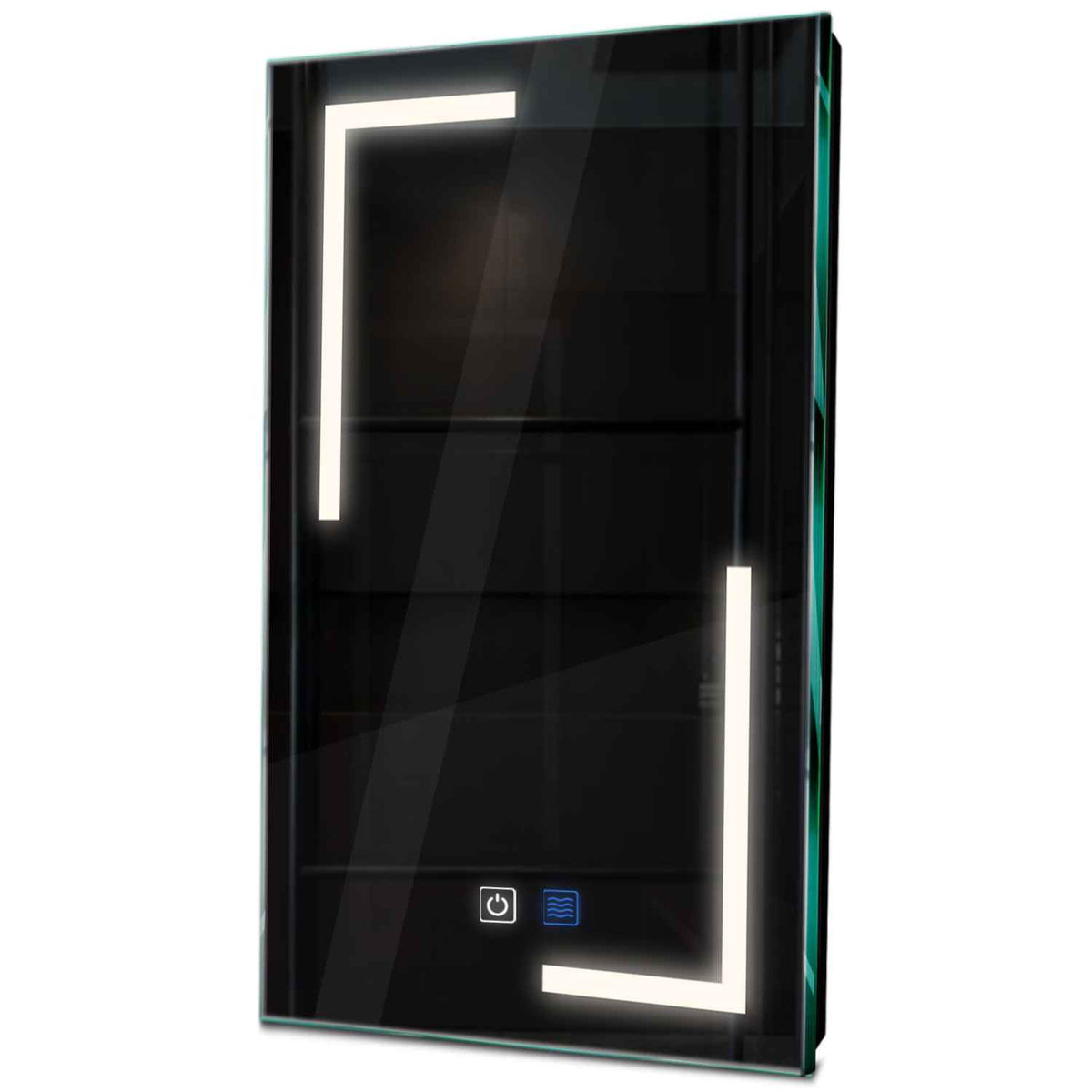 Oglinda LED verticala cu lumina LED neutra Gama Salono Model 3 cu butoane touch si dezaburire - Reyze