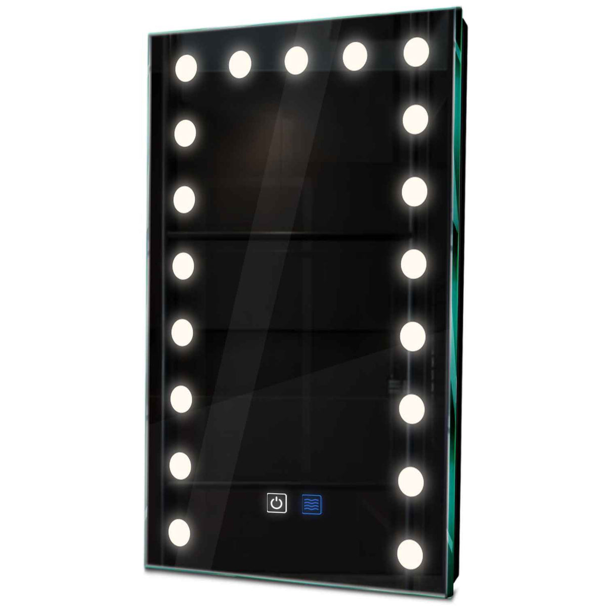 Oglinda LED verticala cu lumina LED neutra Gama Salono Model 6 cu butoane touch si dezaburire - Reyze