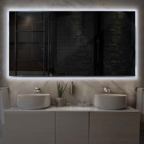 Oglinda LED Orizontala, Fara functii, LED 6000K Rece - Gama Ambient Model 1