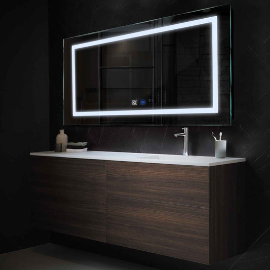 Oglinda LED Orizontala, Touch LED, Dimare, Dezaburire, LED 6000K Rece - Gama Salono Model 1