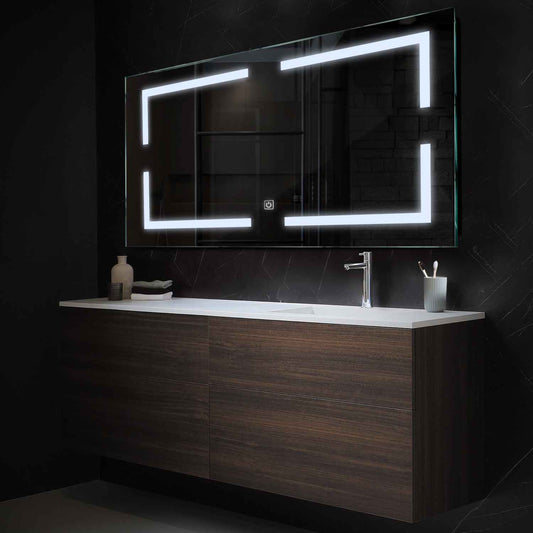Oglinda LED Orizontala, Touch LED, Dimare, LED 6000K Rece - Gama Salono Model 2