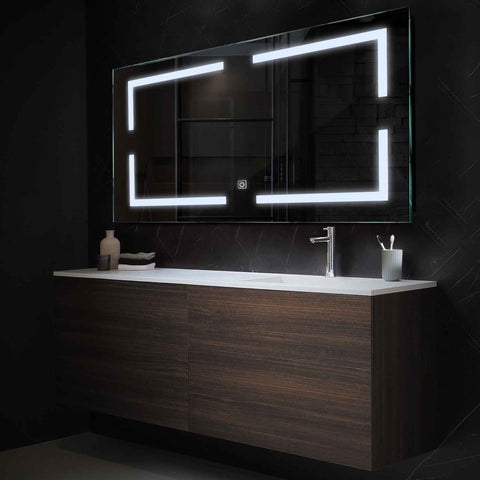 Oglinda LED Orizontala, Touch LED, Dimare, LED 6000K Rece - Gama Salono Model 2