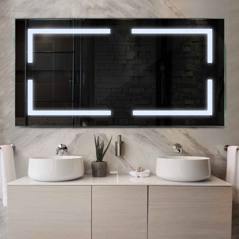 Oglinda LED Orizontala, Fara functii, LED 6000K Rece - Gama Salono Model 2