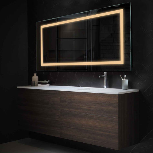 Oglinda LED Orizontala, Fara functii, LED 3000K Cald - Gama Salono Model 1