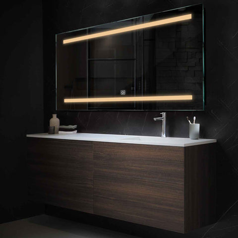 Oglinda LED Orizontala, Touch LED, Dimare, LED 3000K Cald - Gama Salono Model 4