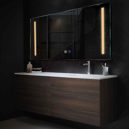 Oglinda LED Orizontala, Touch LED, Dimare, Dezaburire, LED 3000K Cald - Gama Salono Model 5