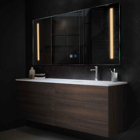 Oglinda LED Orizontala, Touch LED, Dimare, Dezaburire, LED 3000K Cald - Gama Salono Model 5