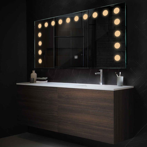 Oglinda LED Orizontala, Touch LED, Dimare, LED 3000K Cald - Gama Salono Model 6
