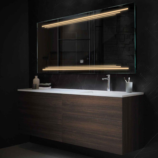 Oglinda LED Orizontala, Touch LED, Dimare, LED 3000K Cald - Gama Salono Model 7