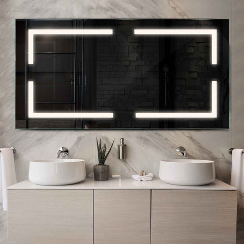 Oglinda LED Orizontala, Fara functii, LED 4000K Neutru - Gama Salono Model 2