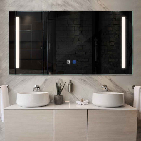 Oglinda LED Orizontala, Touch LED, Dimare, Dezaburire, LED 4000K Neutru - Gama Salono Model 5