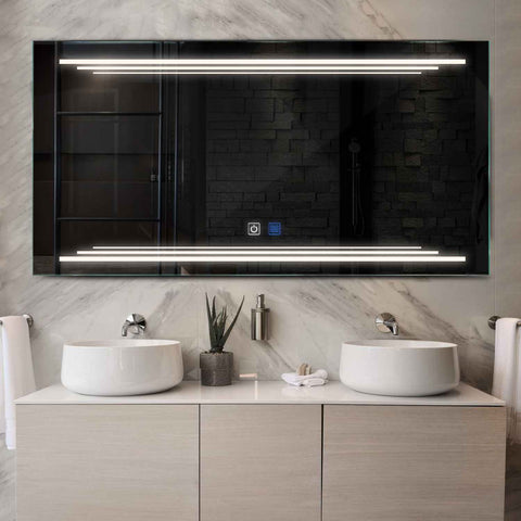 Oglinda LED Orizontala, Touch LED, Dimare, Dezaburire, LED 4000K Neutru - Gama Salono Model 7