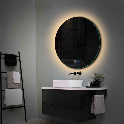 Oglinda LED Rotunda, Touch LED, Dimare, Dezaburire, LED 3000K Cald - Gama Ambient Model 1