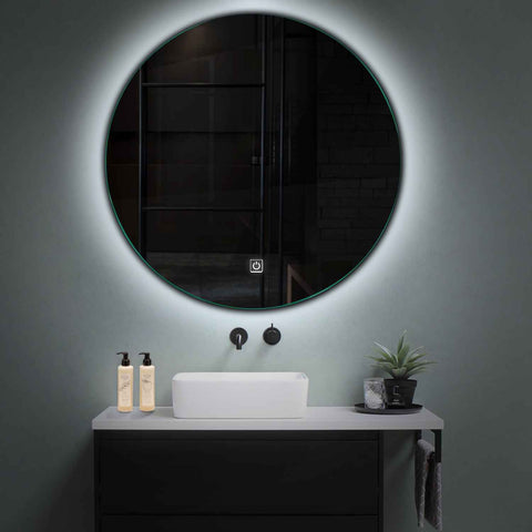 Oglinda LED Rotunda, Touch LED, Dimare, LED 6000K Rece - Gama Ambient Model 1