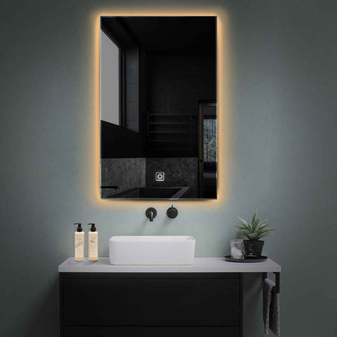 Oglinda LED Verticala, Touch LED, Dimare, LED 3000K Cald - Gama Ambient Model 1