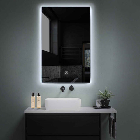 Oglinda LED Verticala, Touch LED, Dimare, LED 6000K Rece - Gama Ambient Model 1