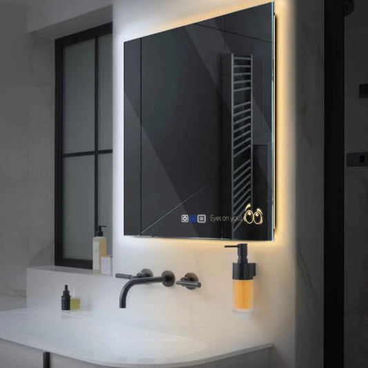 Oglinda LED Patrata, Touch LED, Dimare, Dezaburire, LED Reglabil 3000K-6000K - Gama Motivated Model 8