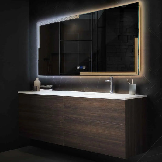 Oglinda LED Orizontala, Touch LED, Dimare, Dezaburire, LED Reglabil 3000K-6000K - Gama Edge Model 2