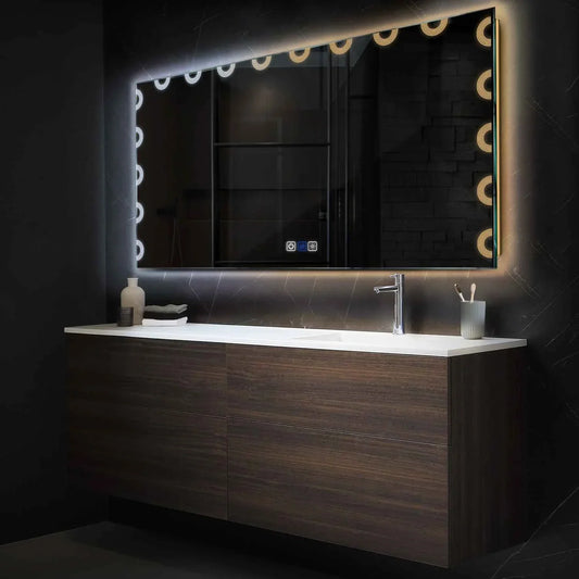 Oglinda LED Orizontala, Touch LED, Dimare, Dezaburire, LED Reglabil 3000K-6000K - Gama Edge Model 4
