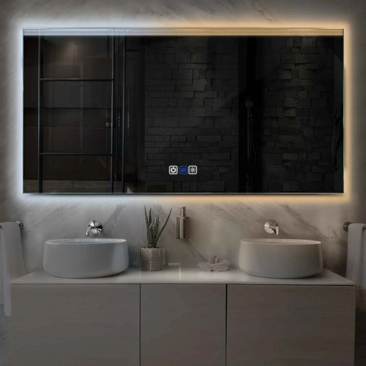 Oglinda LED Orizontala, Touch LED, Dimare, Dezaburire, LED Reglabil 3000K-6000K - Gama Edge Model 5