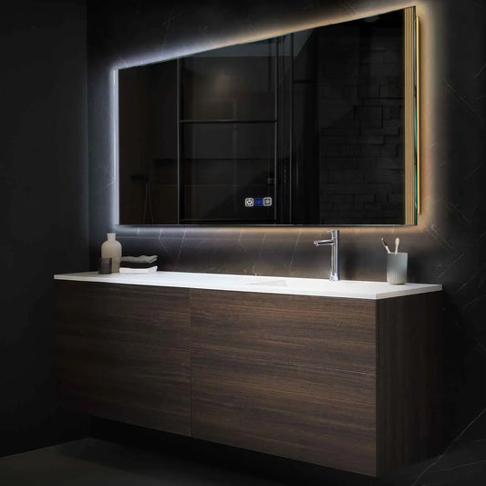 Oglinda LED Orizontala, Touch LED, Dimare, Dezaburire, LED Reglabil 3000K-6000K - Gama Edge Model 7