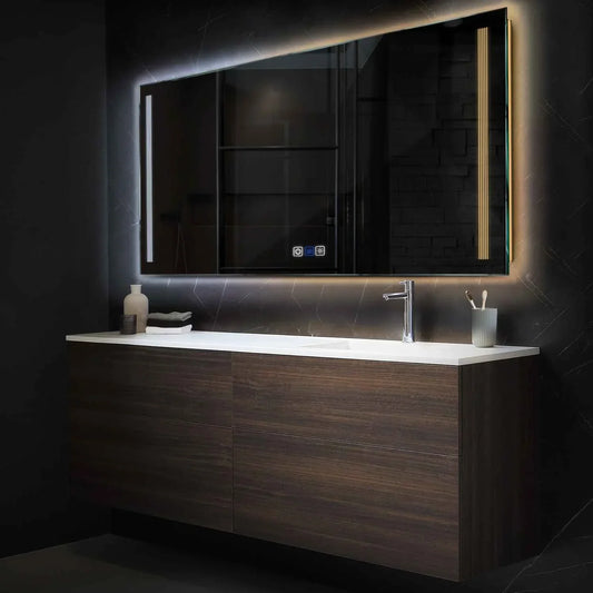 Oglinda LED Orizontala, Touch LED, Dimare, Dezaburire, LED Reglabil 3000K-6000K - Gama Minimal Model 7