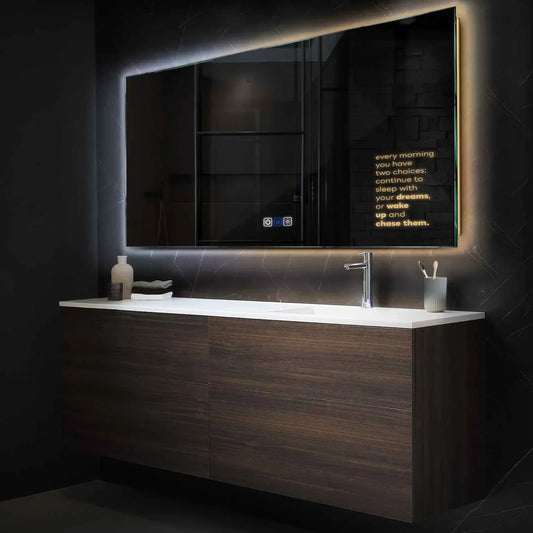Oglinda LED Orizontala, Touch LED, Dimare, Dezaburire, LED Reglabil 3000K-6000K - Gama Motivated Model 2