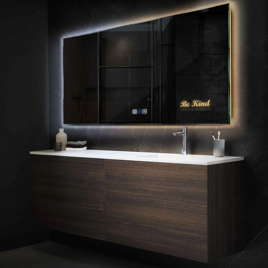 Oglinda LED Orizontala, Touch LED, Dimare, Dezaburire, LED Reglabil 3000K-6000K - Gama Motivated Model 6