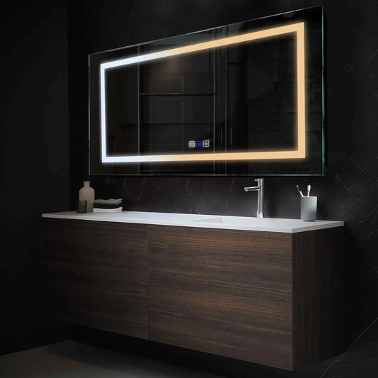 Oglinda LED Orizontala, Touch LED, Dimare, Dezaburire, LED Reglabil 3000K-6000K - Gama Salono Model 1