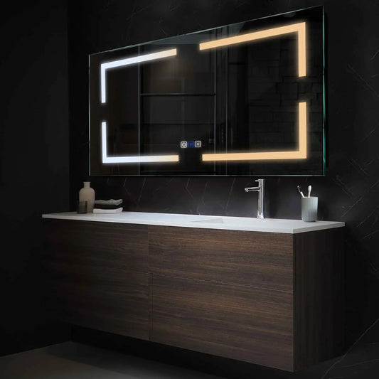 Oglinda LED Orizontala, Touch LED, Dimare, Dezaburire, LED Reglabil 3000K-6000K - Gama Salono Model 2