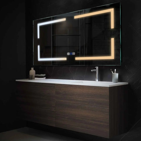 Oglinda LED Orizontala, Touch LED, Dimare, Dezaburire, LED Reglabil 3000K-6000K - Gama Salono Model 2