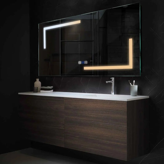 Oglinda LED Orizontala, Touch LED, Dimare, Dezaburire, LED Reglabil 3000K-6000K - Gama Salono Model 3