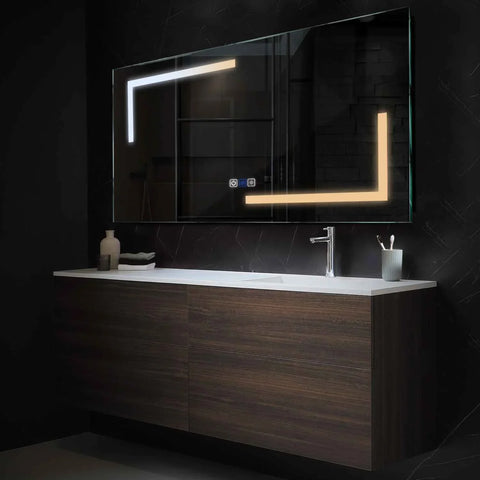 Oglinda LED Orizontala, Touch LED, Dimare, Dezaburire, LED Reglabil 3000K-6000K - Gama Salono Model 3