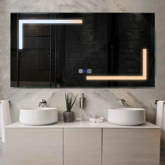 Oglinda LED Orizontala, Touch LED, Dimare, Dezaburire, LED Reglabil 3000K-6000K - Gama Salono Model 3